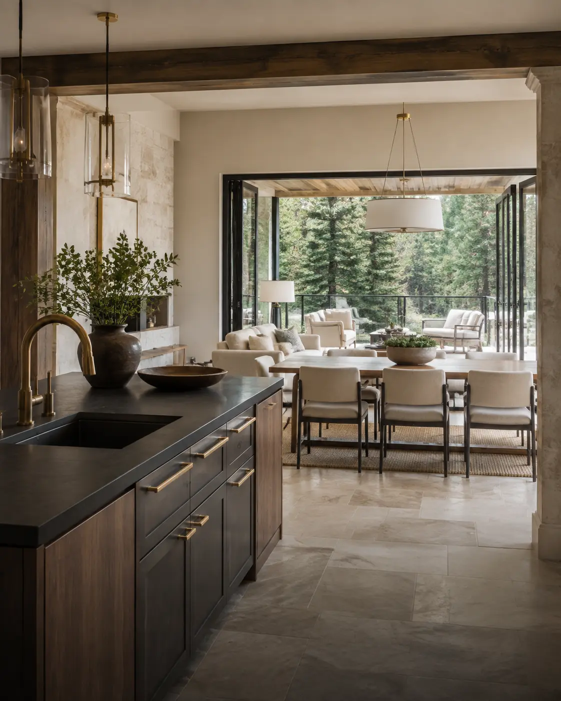 Open-concept kitchen
